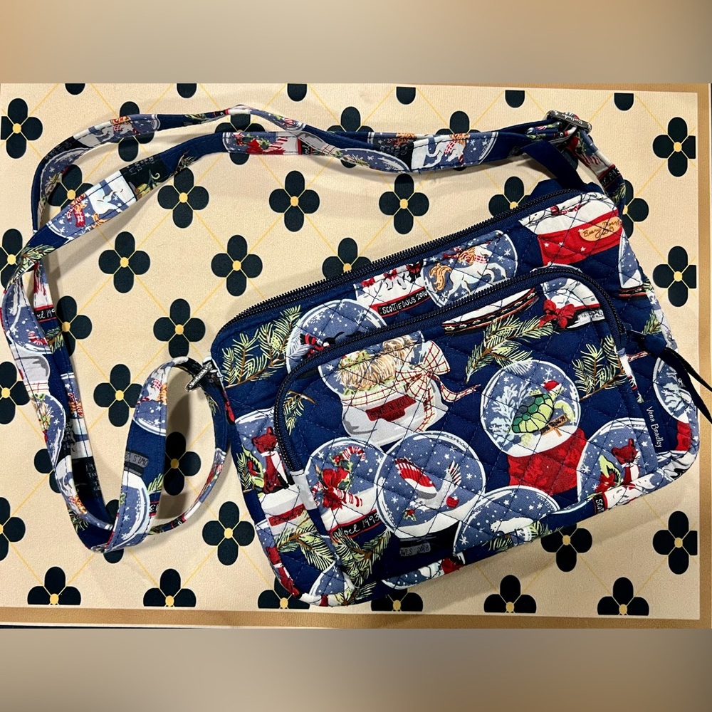 Vera Bradley Festive Blue Crossbody Bag